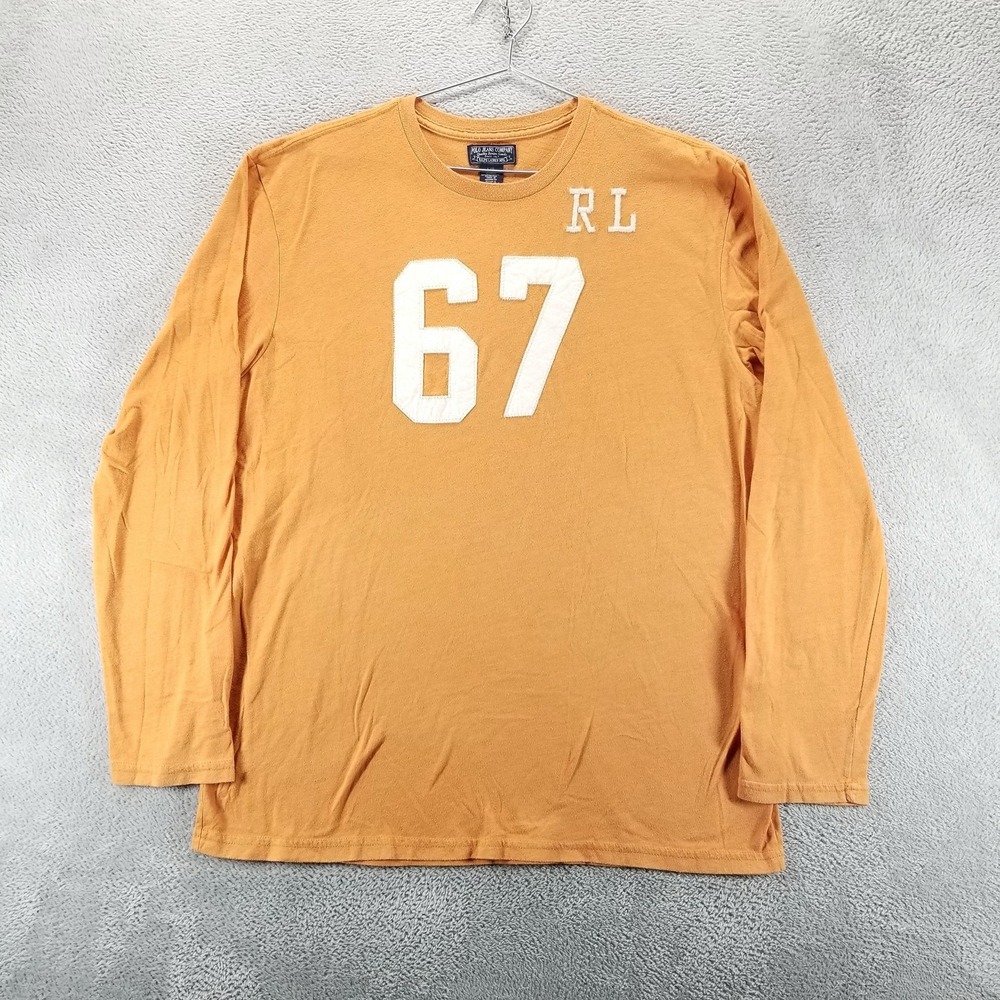 Polo by Ralph Lauren Long Sleeve Number 67 Tee in Mustard